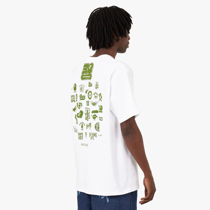BAPE 30th Anniversary T-shirt White / Green