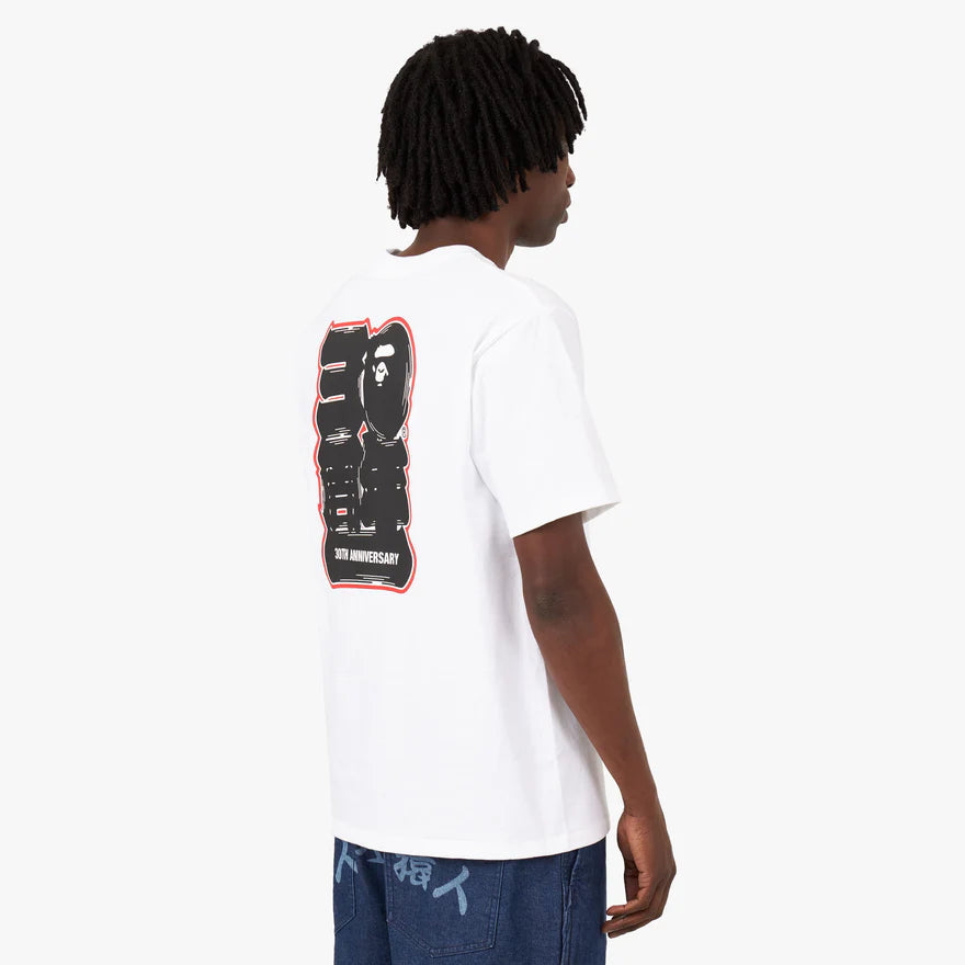 BAPE 30th Anniversary Ape Head T-shirt White / Red