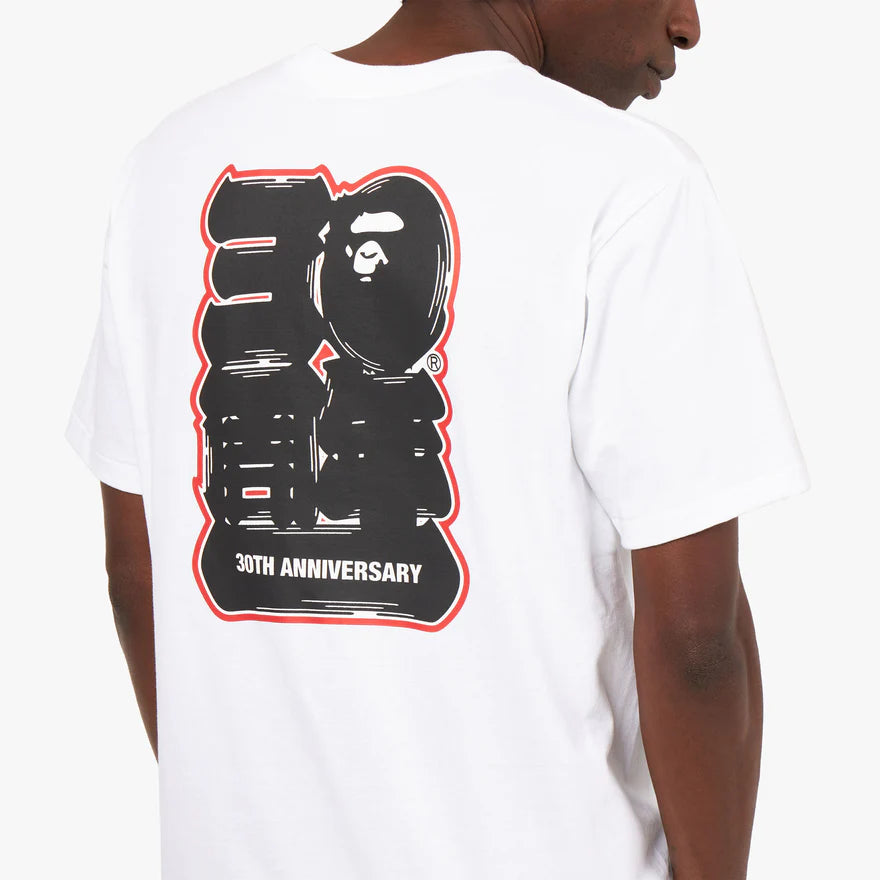 BAPE 30th Anniversary Ape Head T-shirt White / Red
