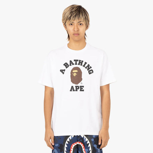 BAPE Pigment College Tee White
