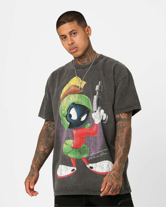 American Thrift X Warner Bros. Marvin The Martian Vintage Heavyweight T-Shirt Black Wash