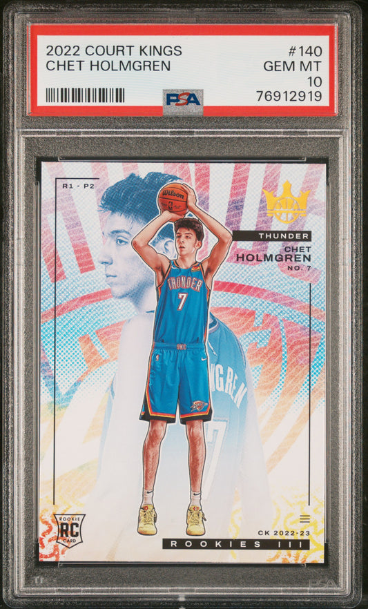 2022 Panini Court Kings - Rookies Level 3 - Chet Holmgren #140 - PSA Graded Card