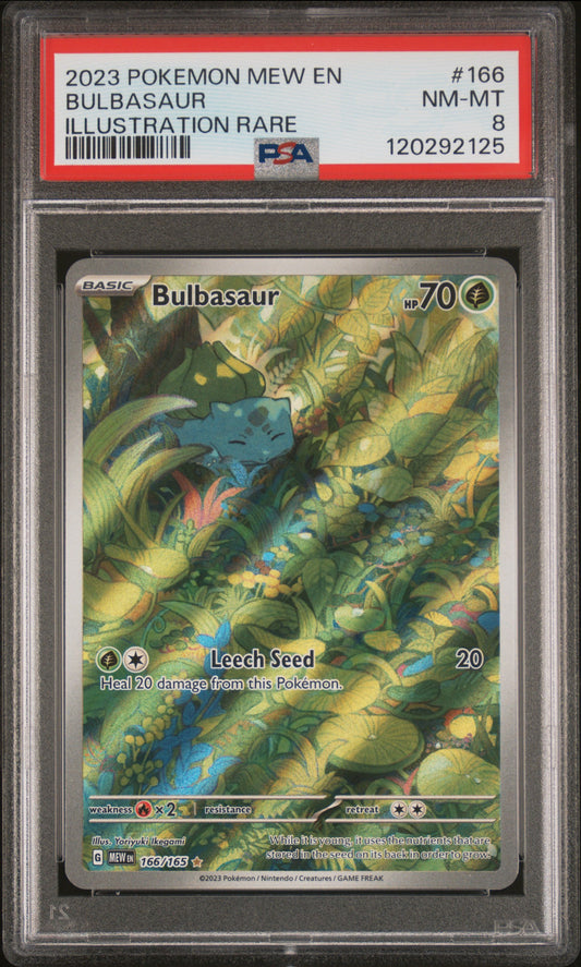 2023 Pokemon MEW-EN - #166 Bulbasaur - Illustration Rare 151 - PSA Graded Card