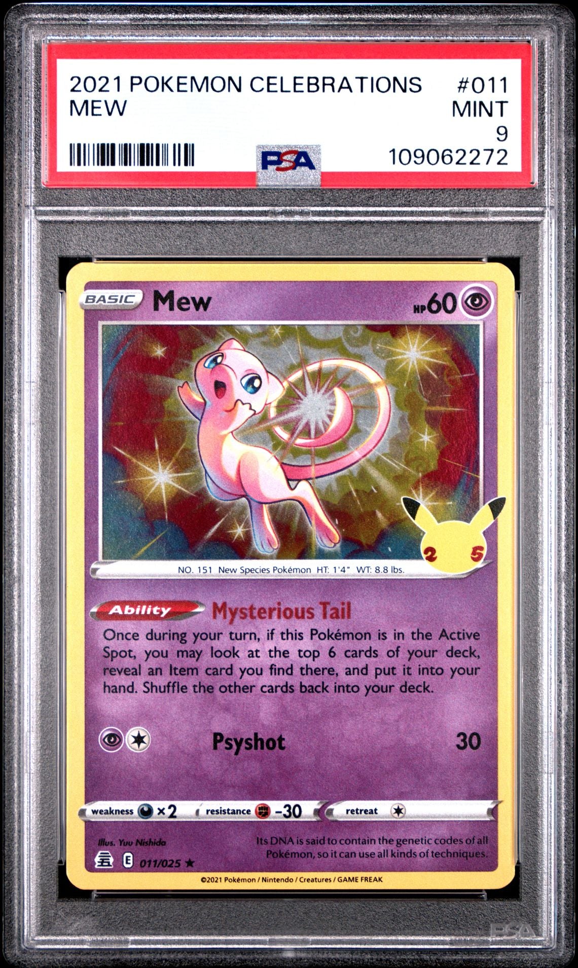 2021 Pokemon Celebrations 011 Mew — PSA Graded Card