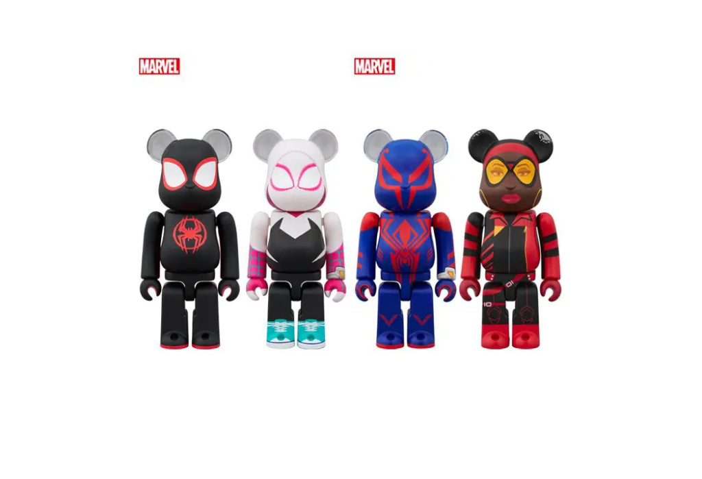 Medicom - BE@RBRICK - Spider-Man Across the Spider-Verse - Complete 4 Piece Set (PRE-ORDER)