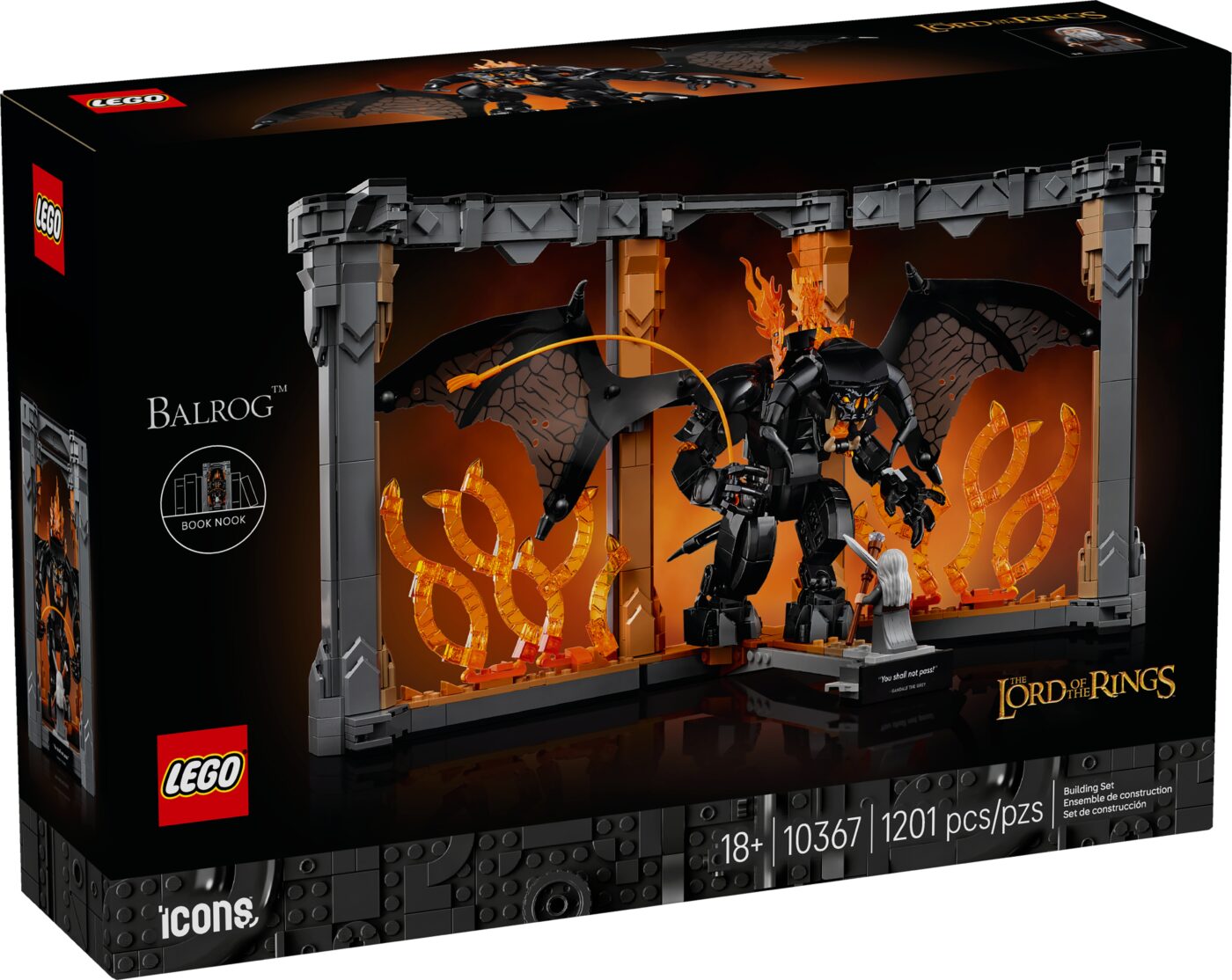 LEGO Icons - The Lord of the Rings: Balrog Book Nook - #10367 (PRE-ORDER AUGUST 1)