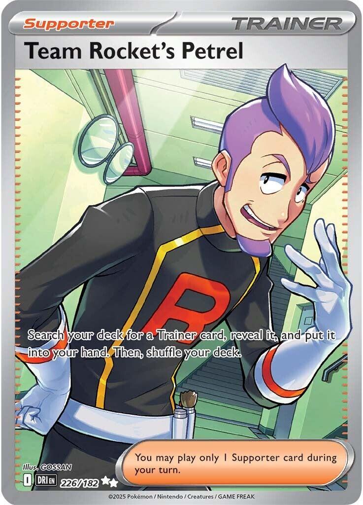 234 191 pokemon card 2025 Pokemon DRI-EN - Team Rocket's Petrel #226 - Ultra Rare