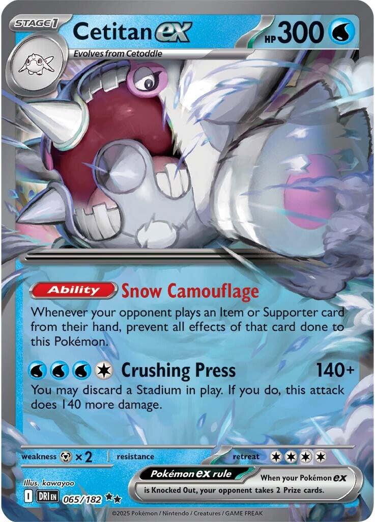 2025 Pokemon DRI-EN - Cetitan ex #065 - Ungraded Raw Card