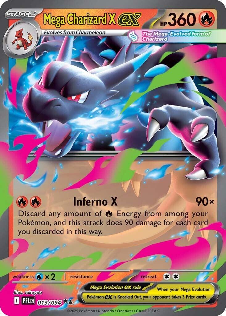 charizard pokemon card 2025 Phantasmal Flames Mega X ex SIR #125 PSA 9 MEGA CHARIZARD X ex Mega Charizard X EX 2025