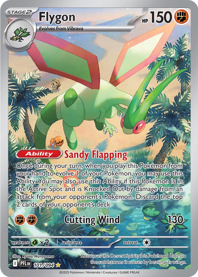 2025 Pokemon - Phantasmal Flames - Flygon #101 - PFL-EN - Raw