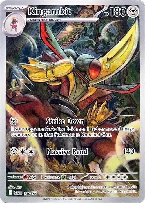 2023 Pokemon SVP EN: − Kingambit #130 − Illustration Collection Black Star Promo − Raw Ungraded Card