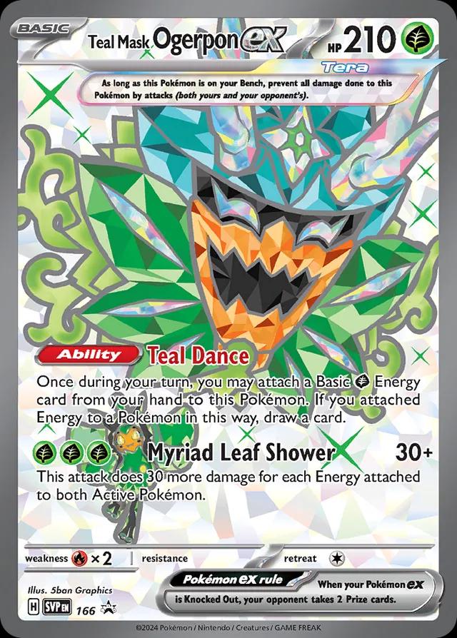 2024 Pokemon SVP EN: − Teal Mask Ogerpon Ex #166 − Black Star Promo − Raw Ungraded Card