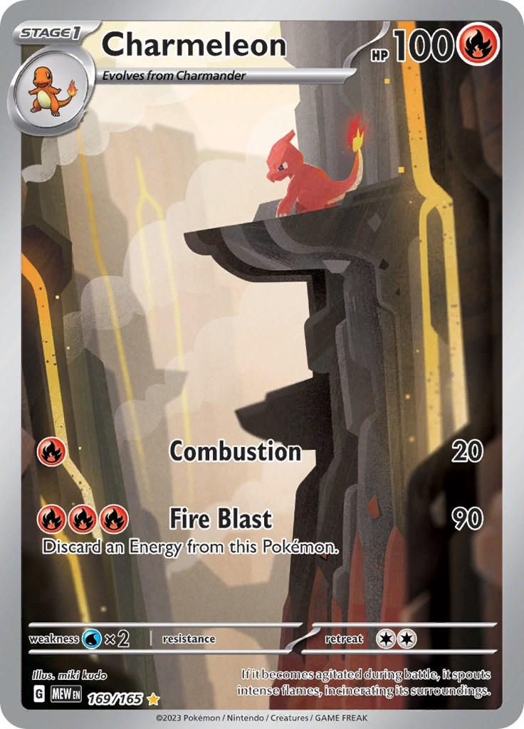 2023 Pokemon MEW-EN − Charmeleon #169 − 151 Illustration Rare − Raw Ungraded Card