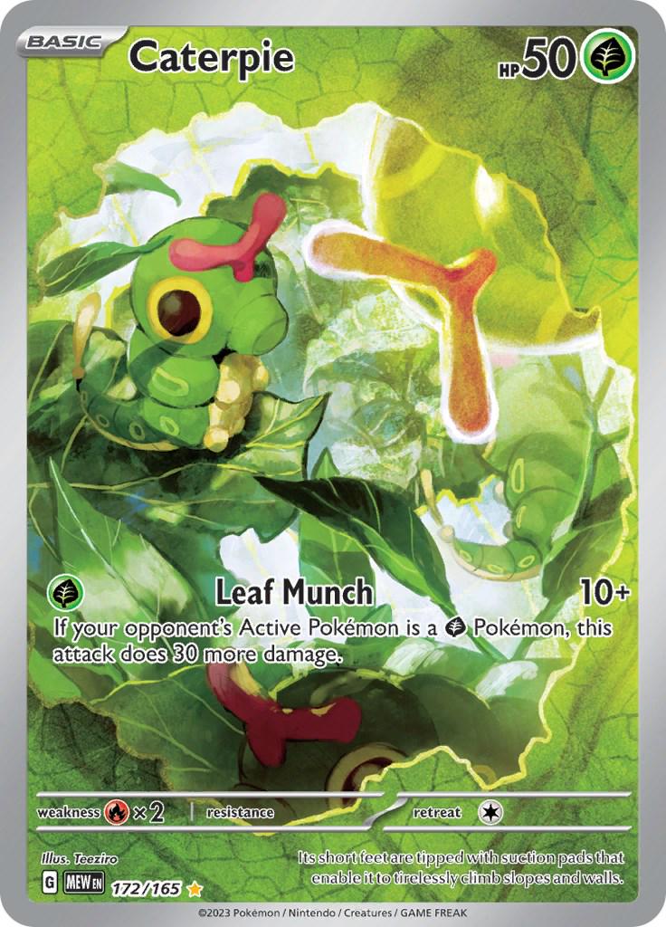 2023 Pokemon MEW-EN − Caterpie #172 − 151 Illustration Rare − Raw Ungraded Card