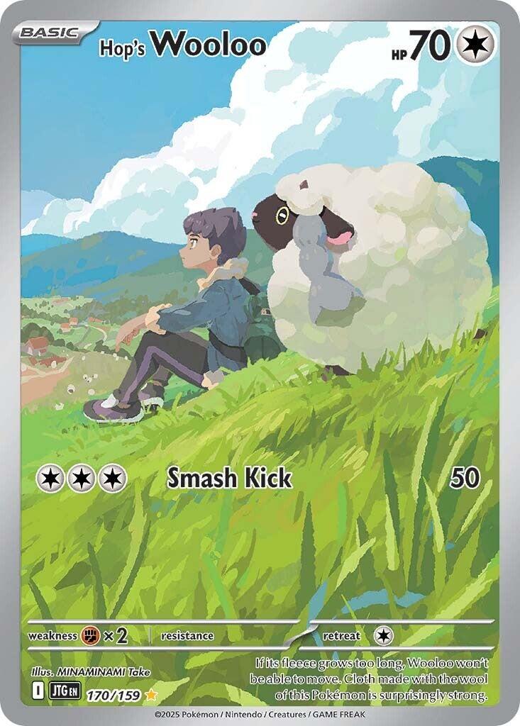 2025 Pokemon JTG-EN: − Hop's Wooloo #170 − Journey Together Illustration Rare − Raw Ungraded Card