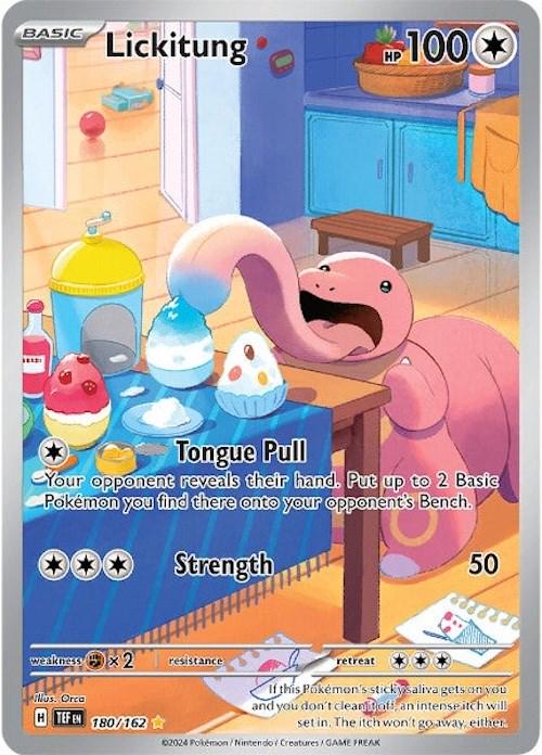 2024 Pokemon TEF-EN: − Lickitung #180 − Temporal Forces Illustration Rare − Raw Ungraded Card
