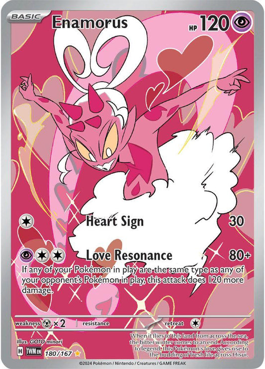 2024 Pokemon TWM-EN: − Enamorus #180 − Twilight Masquerade Illustration Rare − Raw Ungraded Card