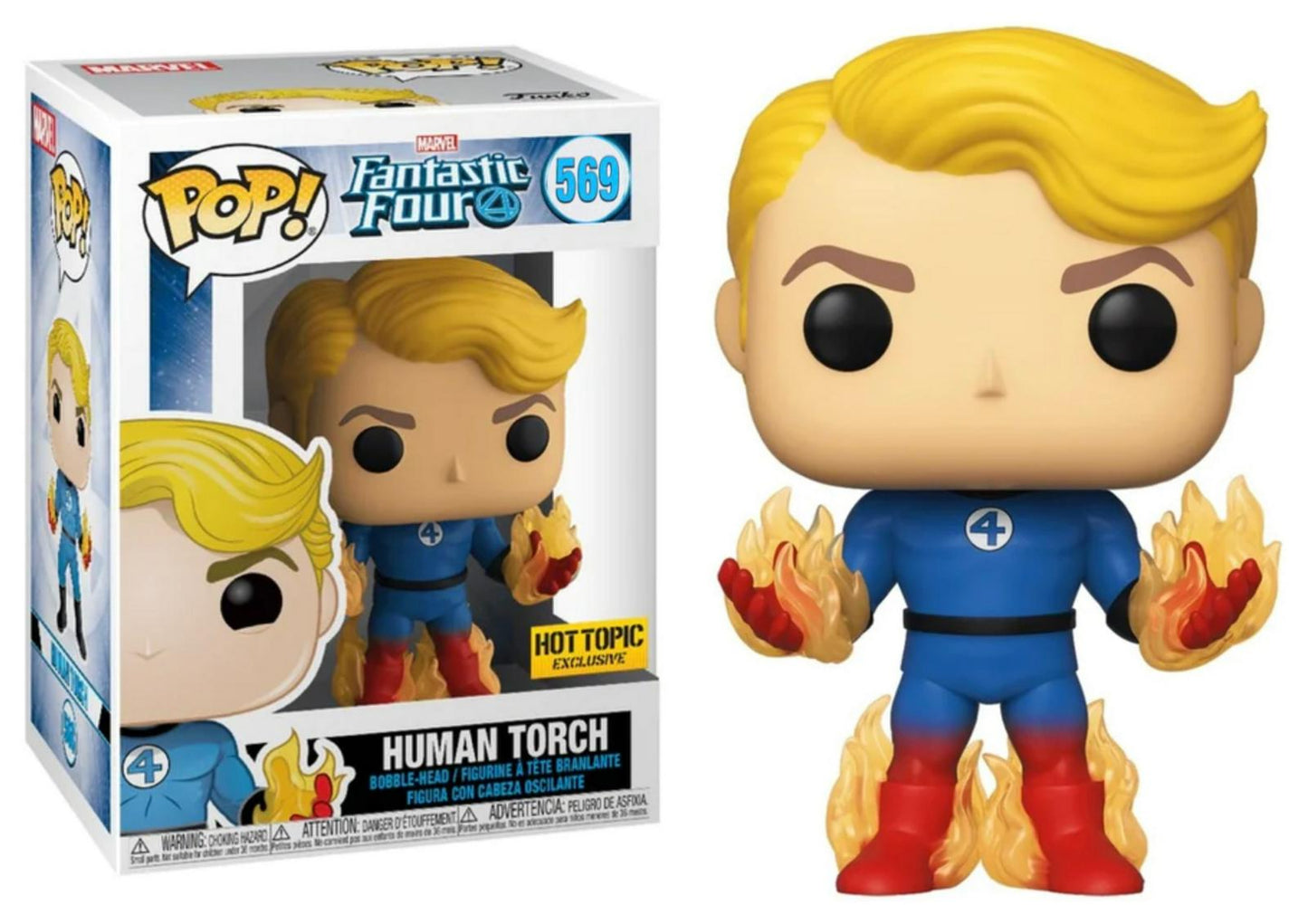 Funko - Marvel - Fantastic 4 - Human Torch #569 (Hot Topic Exclusive)