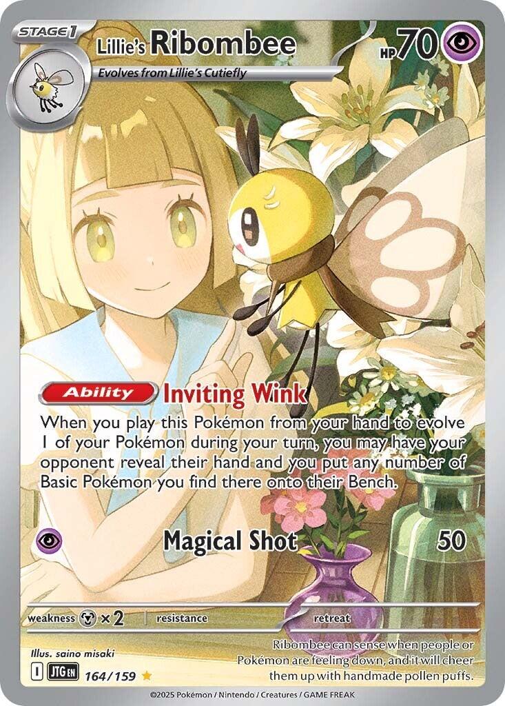 2025 Pokemon JTG-EN: − Lillie's Ribombee #164 − Journey Together