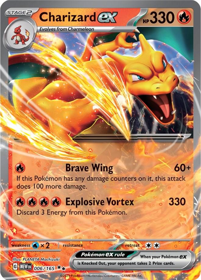 2023 Pokemon MEW-EN − Charizard ex #006 − 151 − Raw Ungraded Card