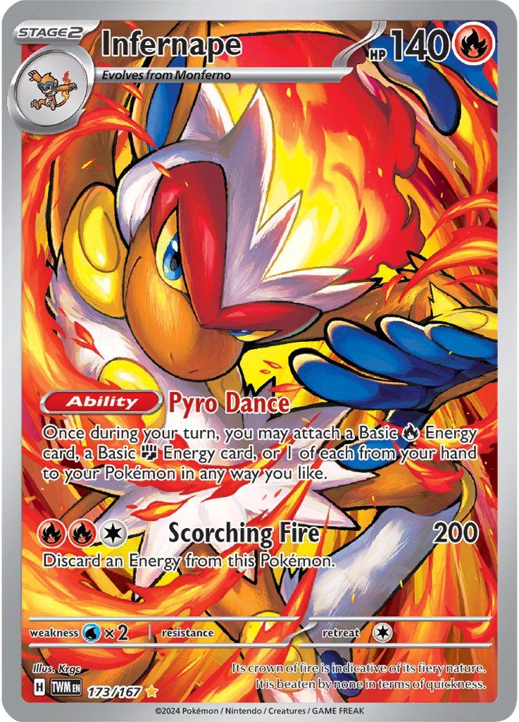 2024 Pokemon TWM-EN: − Infernape #173 − Twilight Masquerade Illustration Rare − Raw Ungraded Card