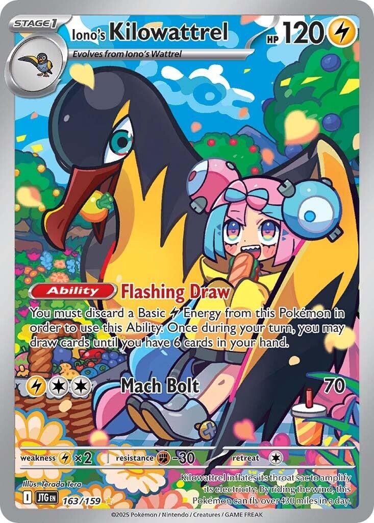 2025 Pokemon JTG-EN: − Iono's Kilowattrel #163 − Journey