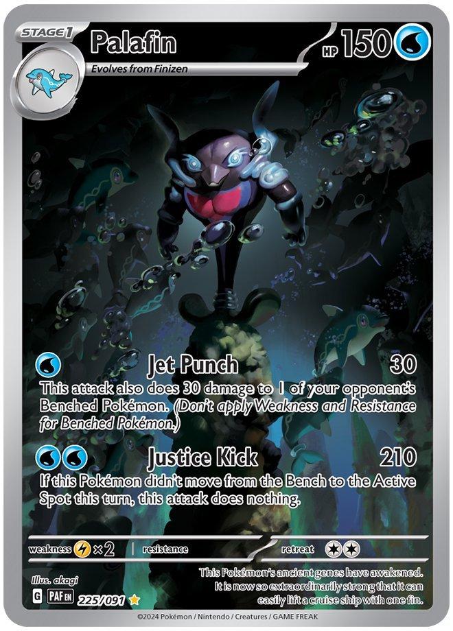 2023 Pokemon PAL-EN − Palafin #225 − Paldean Fates Illustration Rare − Raw Ungraded Card