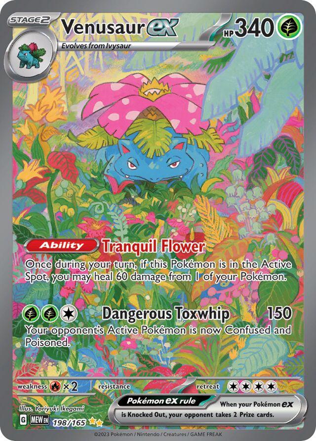 2023 Pokemon MEW-EN − Venusaur ex #198 − 151 Special Illustration Rare − Raw Ungraded Card