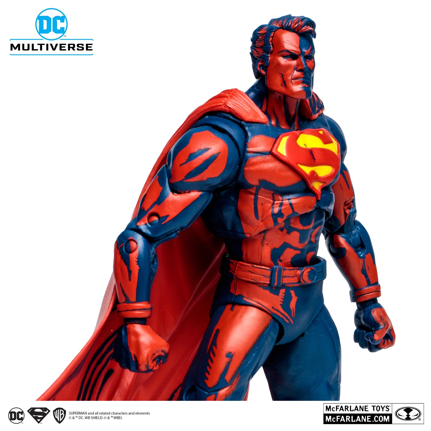 DC Multiverse - 85th Anniversary SDCC 2023 Exclusive - Superman Red & Blue Deco - 7 Inch Action Figure Gold Label