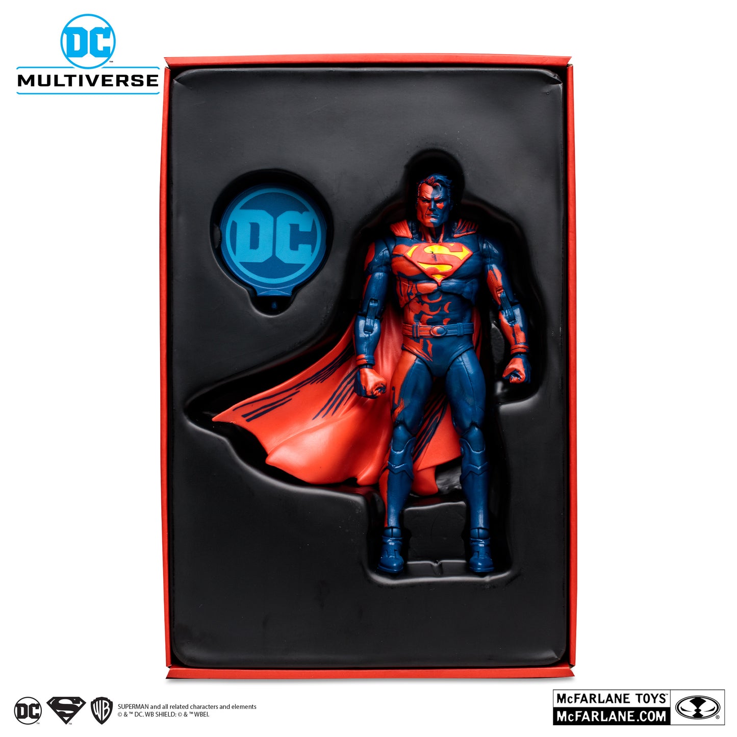 DC Multiverse - 85th Anniversary SDCC 2023 Exclusive - Superman Red & Blue Deco - 7 Inch Action Figure Gold Label