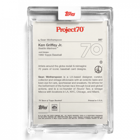 2021 Topps Project 70 - Sean Wotherspoon - 1960 Topps Baseball - Ken Griffey Jr. - #397 - Limited to /1390