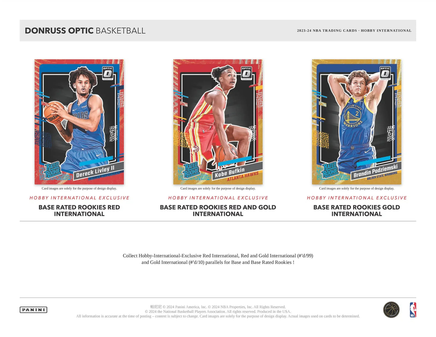 2023-24 Basketball - Panini Optic Donruss International - Hobby Box (1 Auto Per Box)