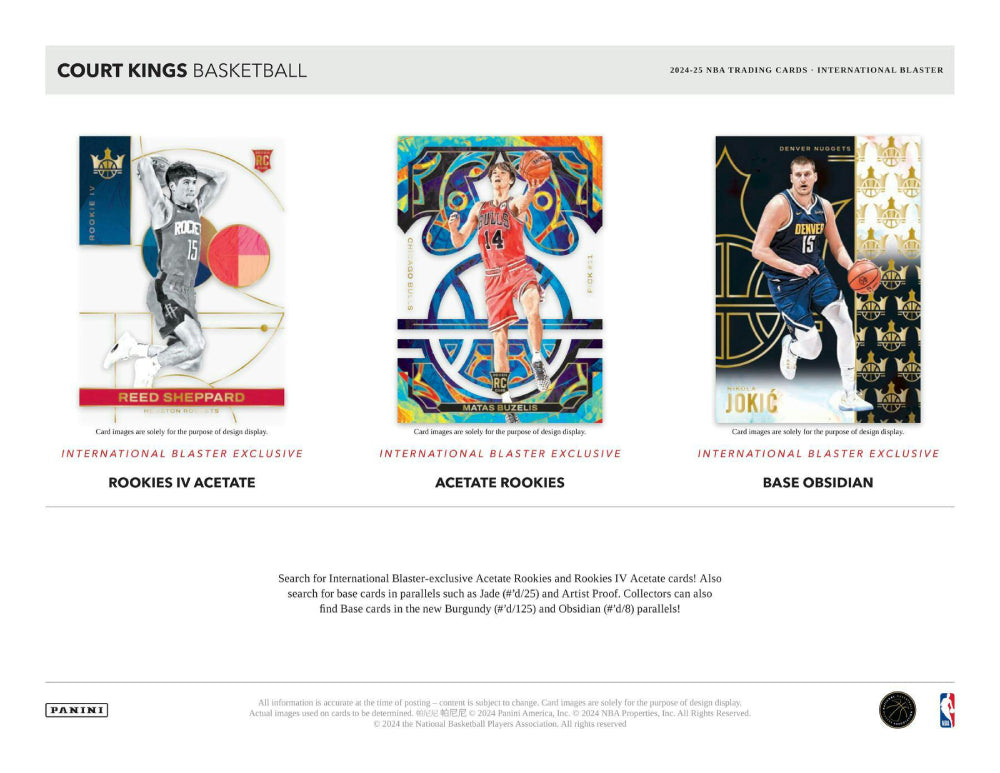 2024-25 Panini Court Kings Basketball - International Blaster Box