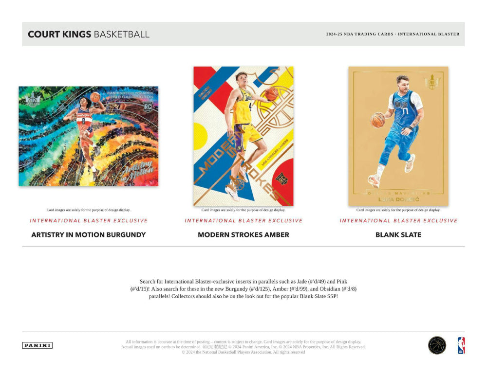 2024-25 Panini Court Kings Basketball - International Blaster Box