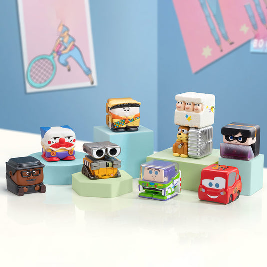 Pop Mart - COMPLETE SET OF 9 - Disney Pixar PopCube 1 Series - Magnetic Stackables