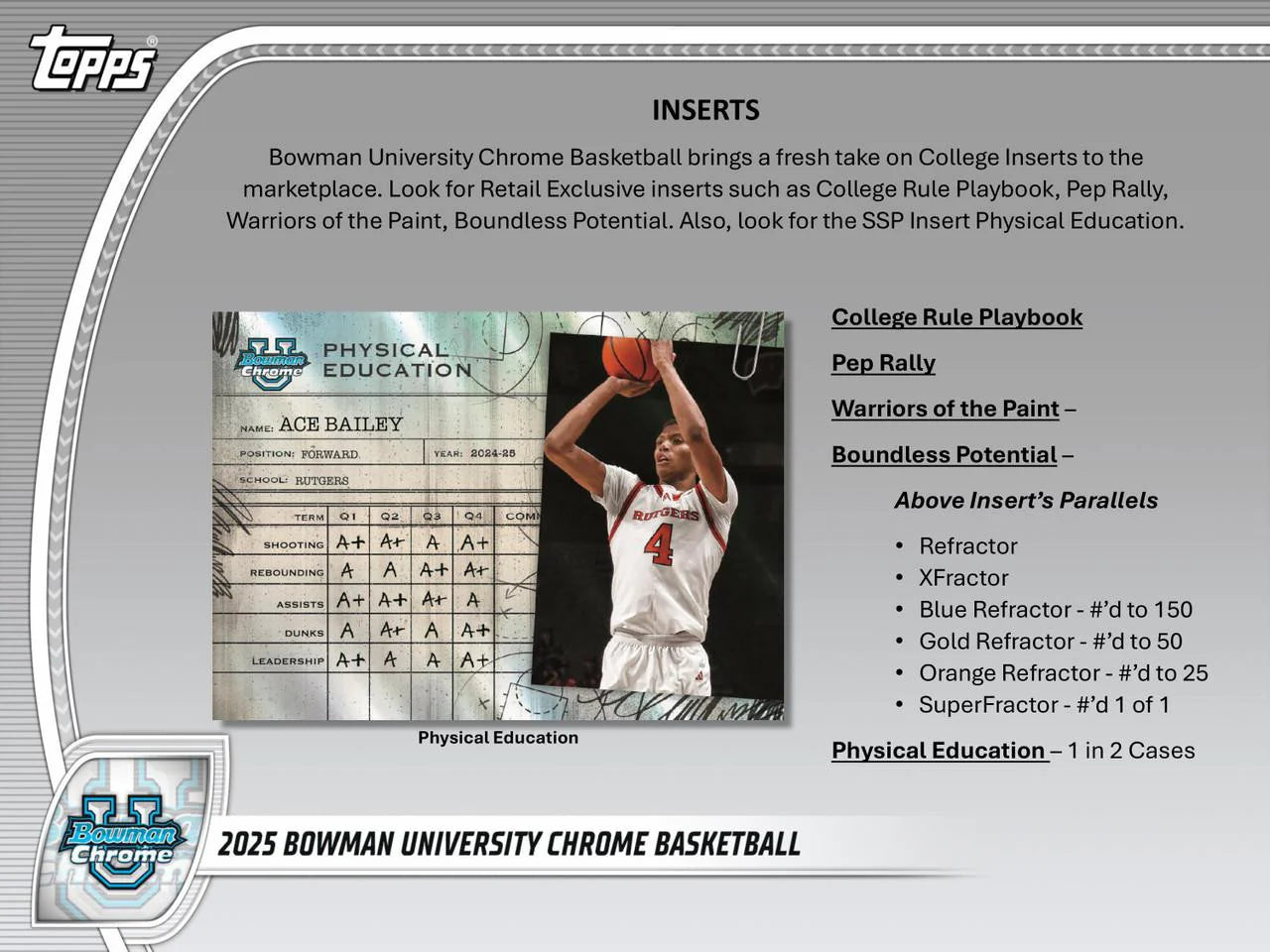 2024-25 Topps Bowman University Chrome - Basketball Mega Box