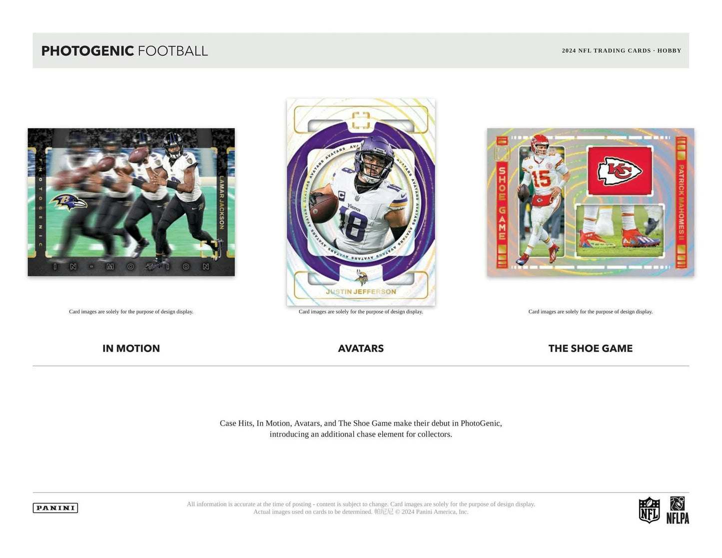 2024 Panini Photogenic Football - Hobby Box (1 Auto Per Box)