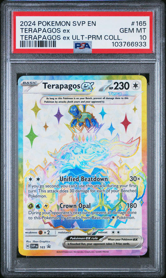 2024 Pokemon SVP-EN - #165 Terapagos Ex - Ultra Premium Collection - PSA Graded Card