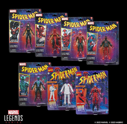 Marvel Legends Retro - Spider-Man Wave 3 - Complete Set of 7 - 6 Inch Action Figure