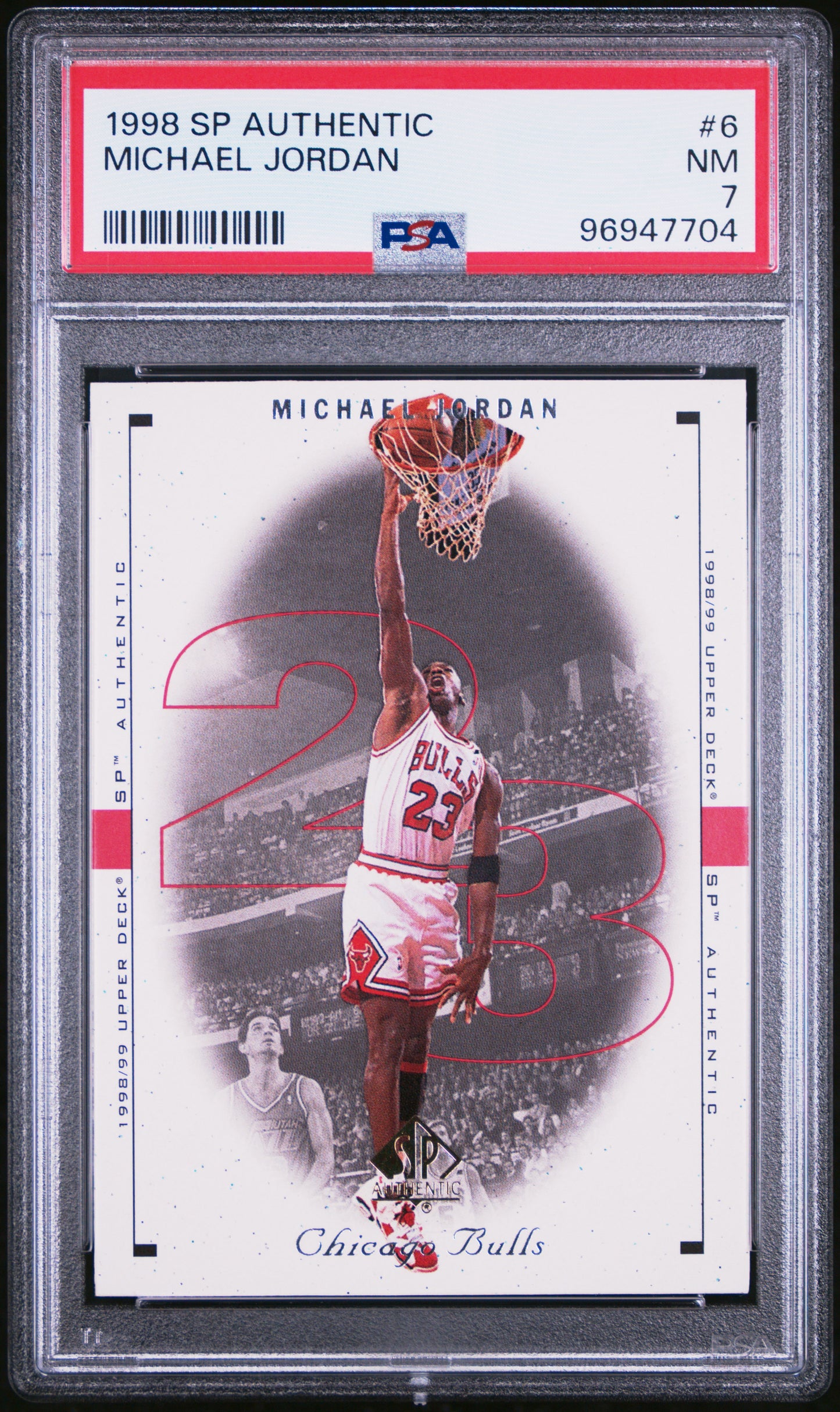 1998 SP Authentic - Michael Jordan - #7 - PSA Graded Card