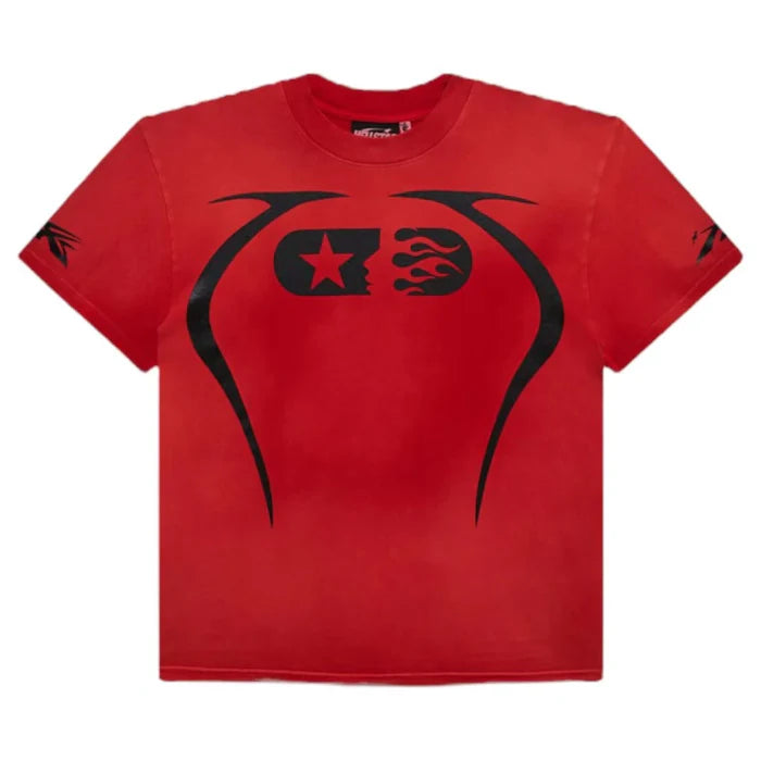 HELLSTAR WARM UP 7 ON 7 TEE RED