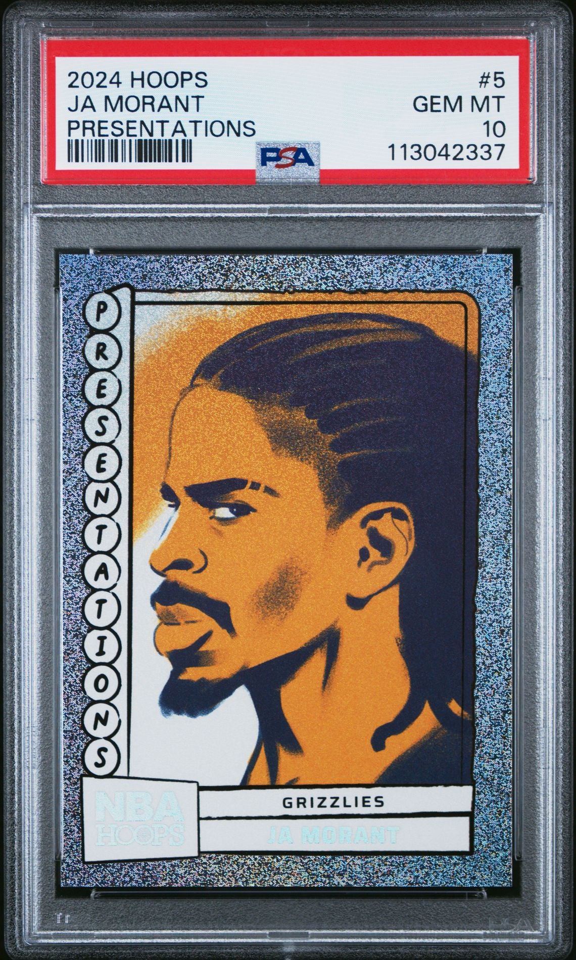 2024-25 Panini NBA Hoops - Presentations - Ja Morant - #5 SSP - PSA Graded Card