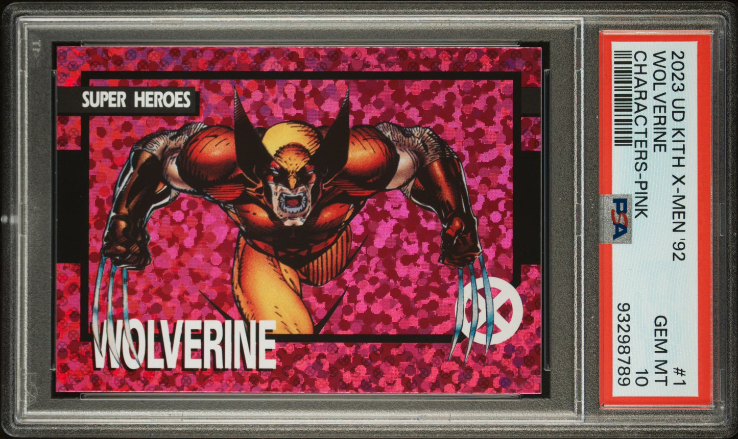 2023 Upper Deck Kith X-Men '92 Characters 1 Wolverine Pink - Marvel - PSA 10