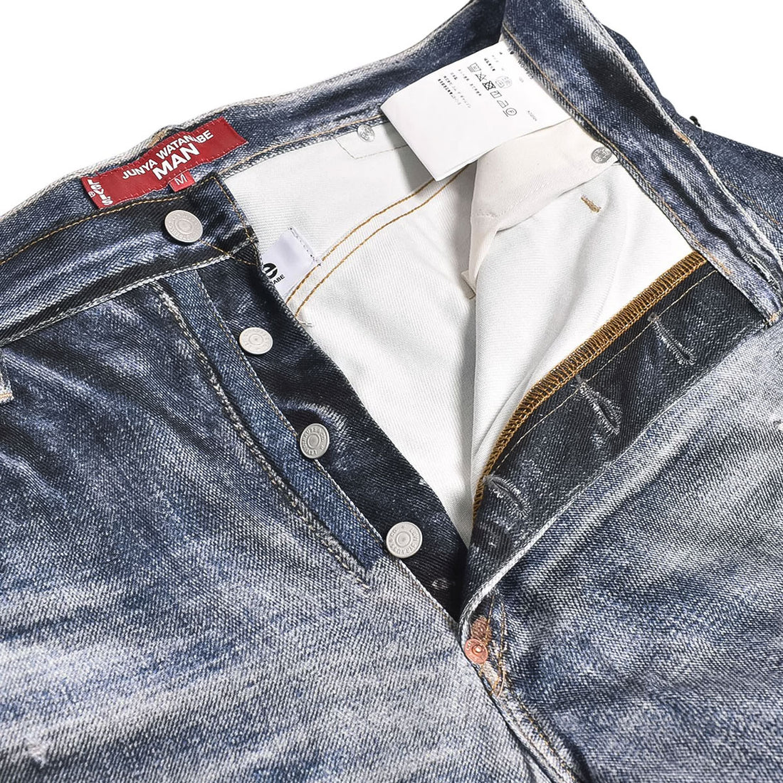 JUNYA WATANABE X BerBerJin x Levi's - DENIM PANTS STRAIGHT 503BXX Inkjet Printed - Made in Japan