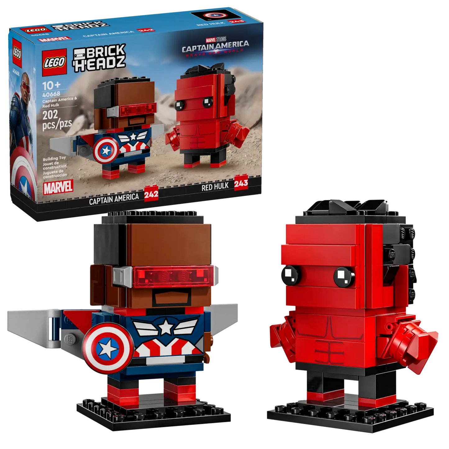 LEGO BrickHeadz - Captain America & Red Hulk Figures - #40668