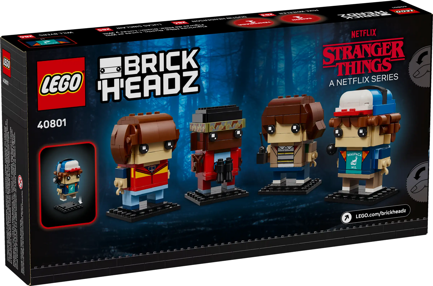 LEGO BrickHeadz - Mike, Dustin, Lucas and Will Figures - #40801 (PRE-ORDER OCT 8 2025)