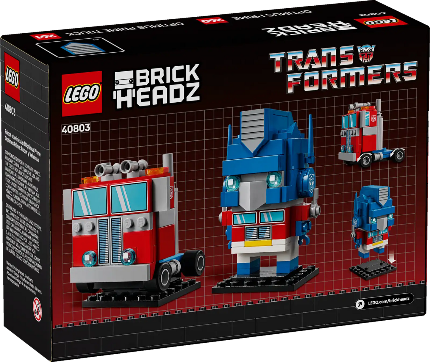 LEGO BrickHeadz - Optimus Prime Robot & Vehicle - 40803 (Exclusives)