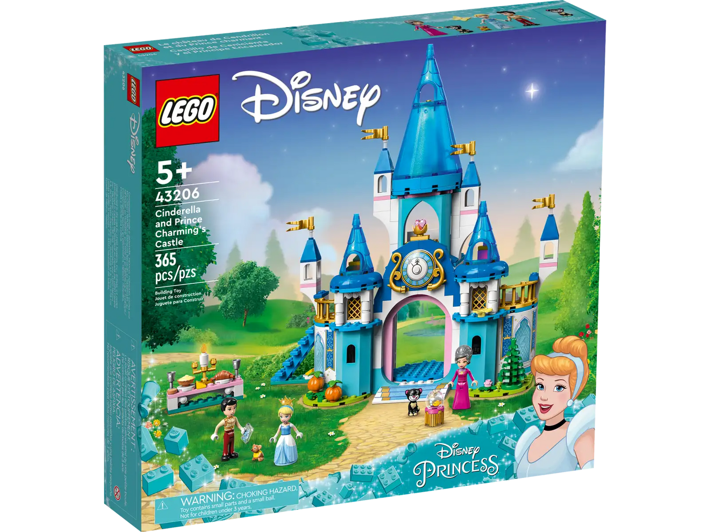 LEGO Disney - Cinderella and Prince Charming's Castle - #43206 (RETIRED)