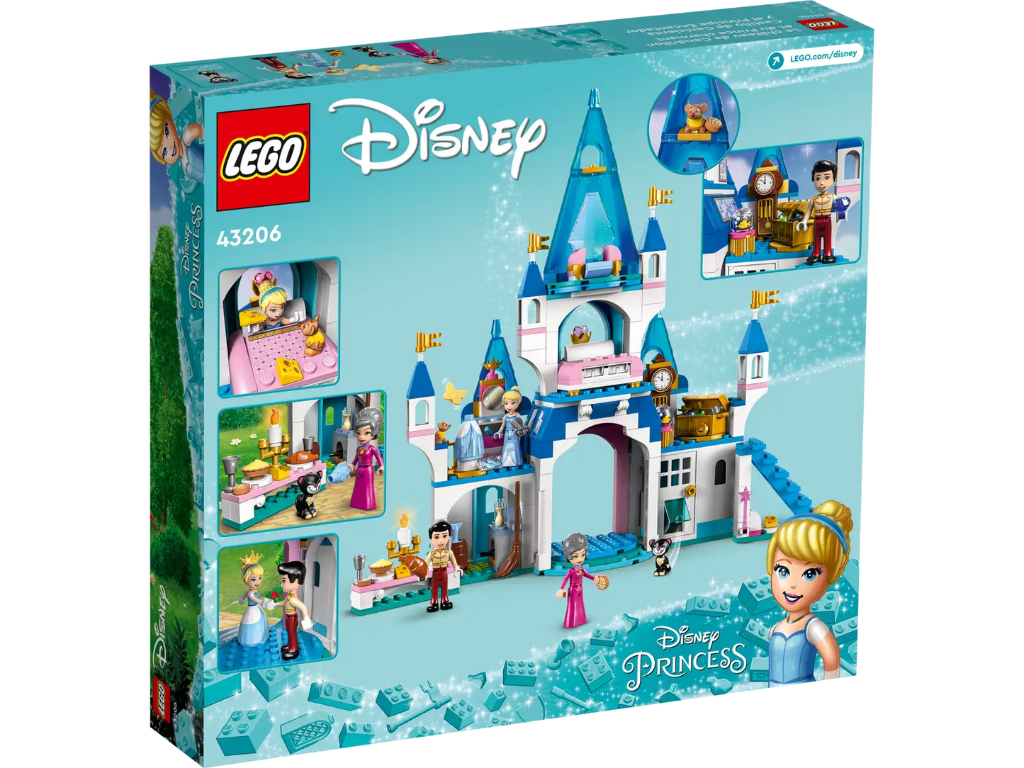 LEGO Disney - Cinderella and Prince Charming's Castle - #43206 (RETIRED)