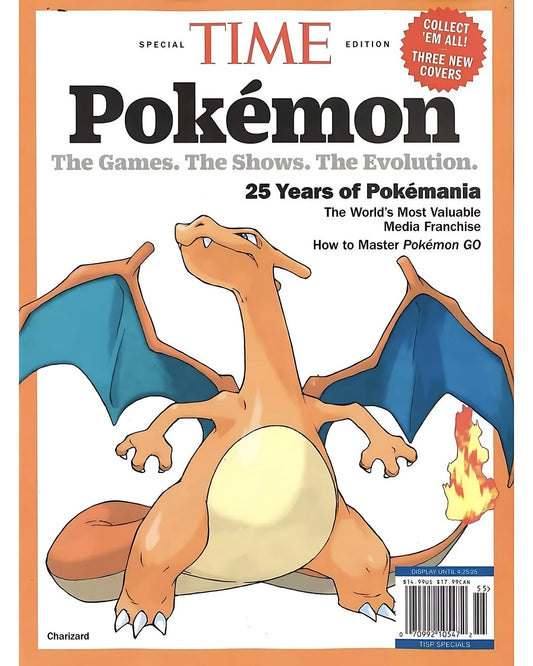 TIME Magazine - Pokemon - Charizard - Magazine - 2025 Newsstand Edition